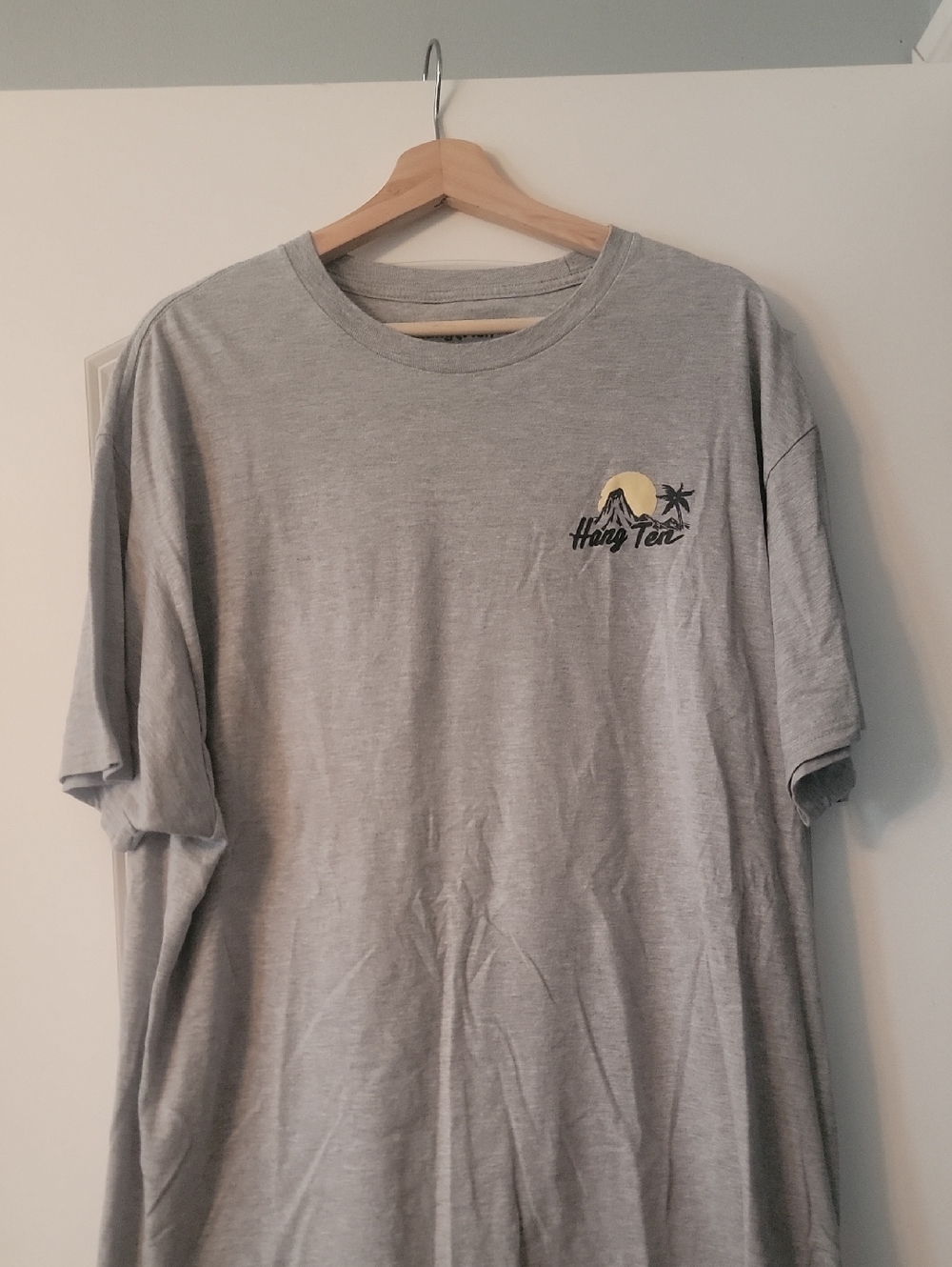 Hang Ten Gray Graphic Pocket-Print Crew Neck T-Shirt
